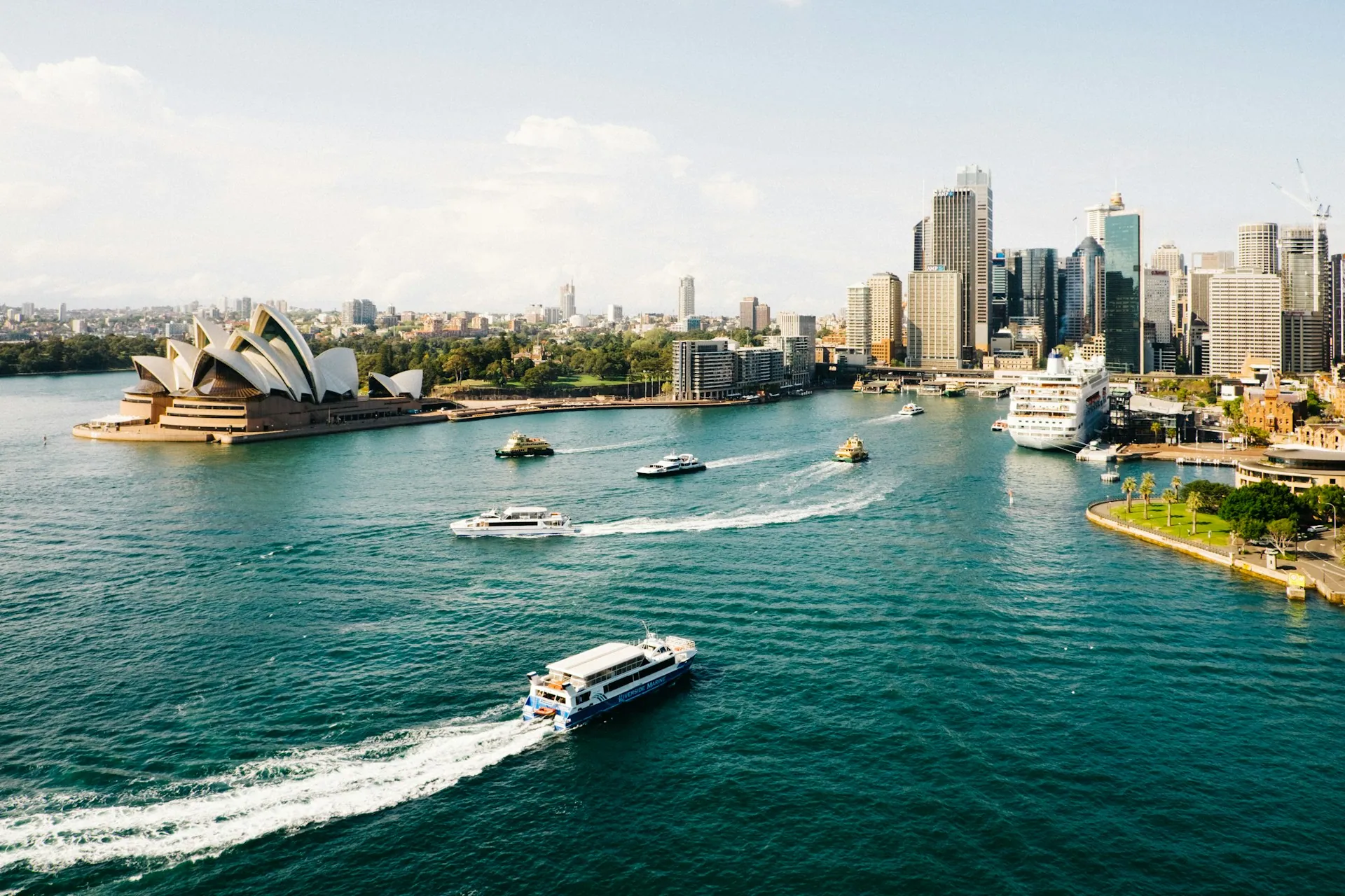 Sydney Harbour with the Opera House and the city skyline