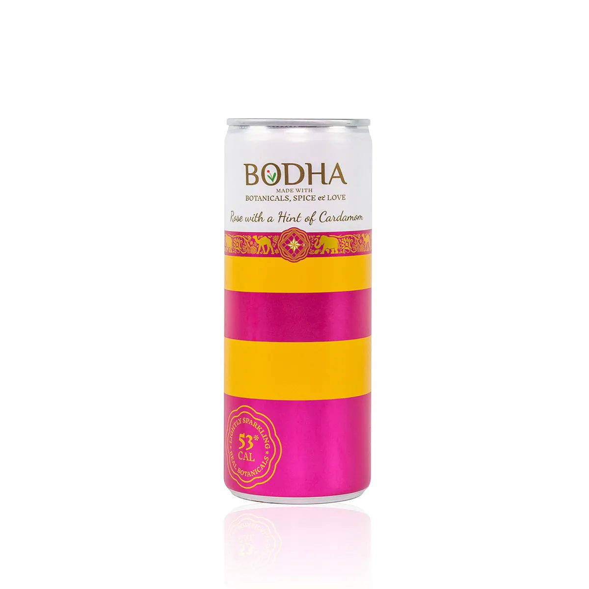 Bodha Drinks Rose & Cardamom, 250 ml can